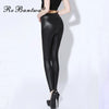 Black High Waist Faux Leather Leggings