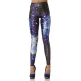 3D Digital Blue Galaxy Leggings