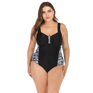 Zebra Print One Piece Swimsuit