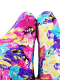 Women's Fitness Pants Elasticity Floral Stripe Grid Leggings