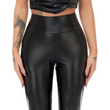 Leather Leggings  Black Sexy Curvy