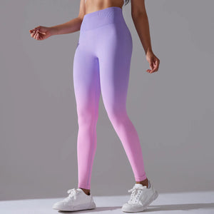 Breathable Ombre Colour Fitness Leggings