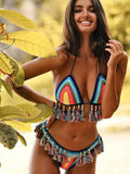 Rasta Tassel Women Swimwear