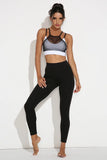 White & Black Hollow Out Mesh Sport Bra