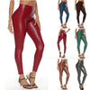 High Waist Push Up Leather Leggings